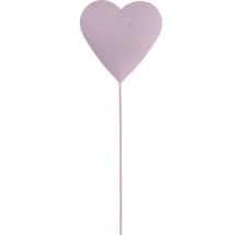 Trädgårdsdekoration LAFIORA hjärta 28cm metall rosa