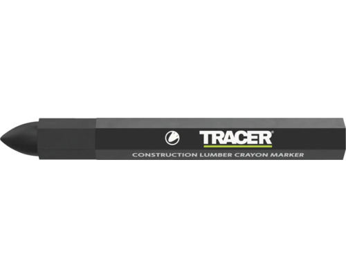 Märkpenna Tracer krita för torra/våta ytor svart 12-pack Tracer vaxkritamarkör för konstruktionsvirke