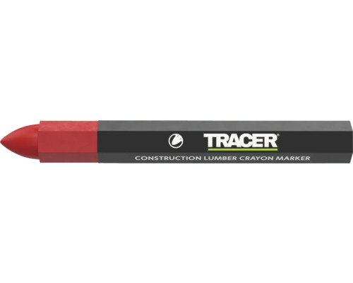 Märkpenna Tracer krita för torra/våta ytor röd 12-pack Tracer konstruktionsvirkesmarkeringspenna