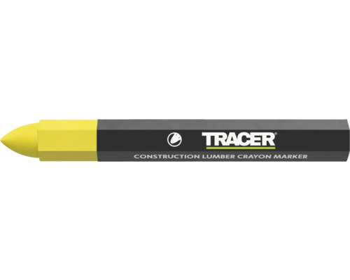 Märkpenna Tracer krita för torra/våta ytor gul 12-pack Tracer timmermarkeringspenna