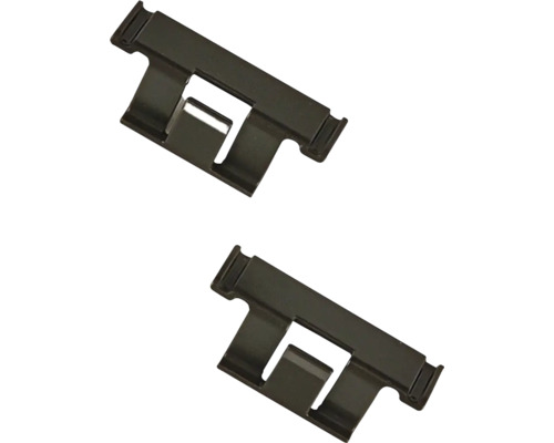 Kabelklämma ELFA för lutande hylla matt grå 2-pack 4800086 Två metallfästklämmor