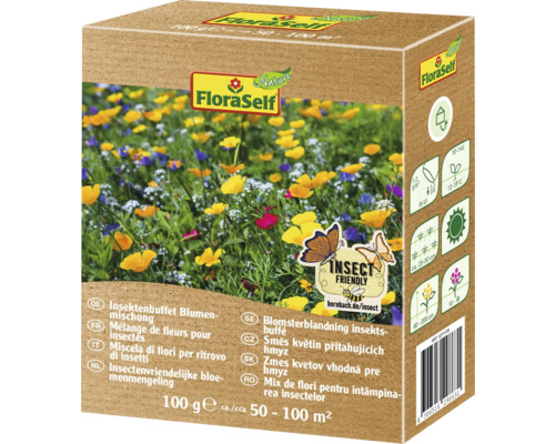 Blomsterfrö FLORASELF Nature Insektsbuffé 100g/100m²