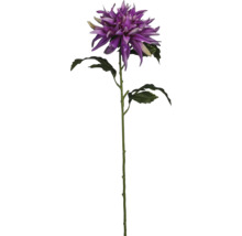 Konstgjord krysantemum med stjälk och blad