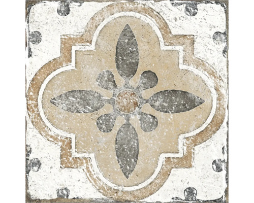 Dekorativ golvplatta med blommönster