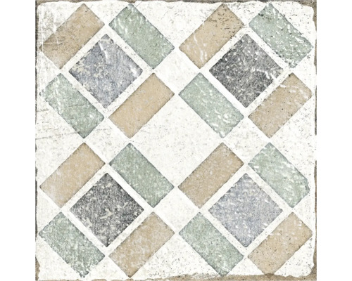 Fyrkantig kakelplatta med rombmönster