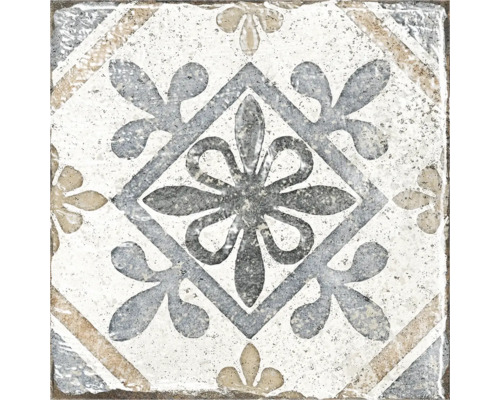 Dekorativ golvplatta med blommönster