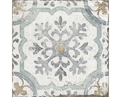 Dekorativ golvplatta med blommönster