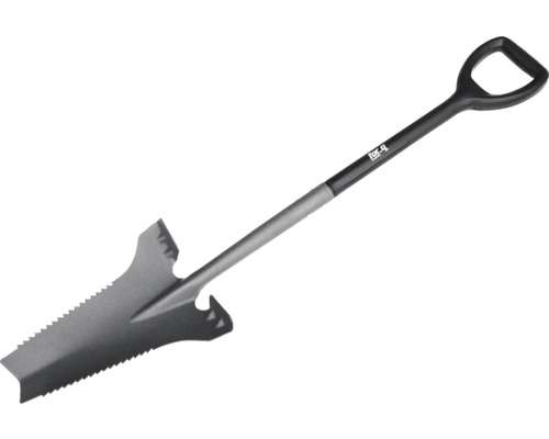 Trädgårdsspade med sågtänder