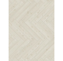 Ljust trägolv i fiskbensmönster