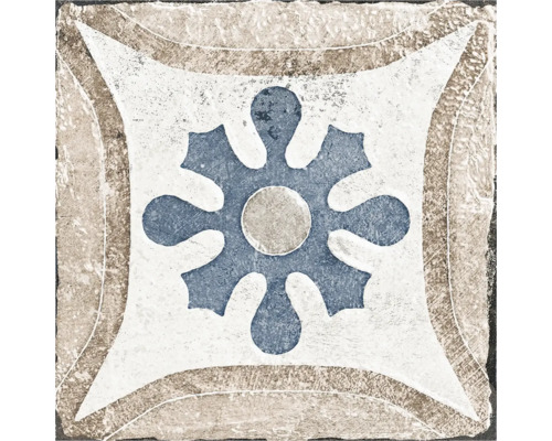 Dekorativ golvplatta med blommönster