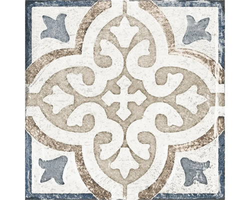 Dekorativ golvplatta med blommönster