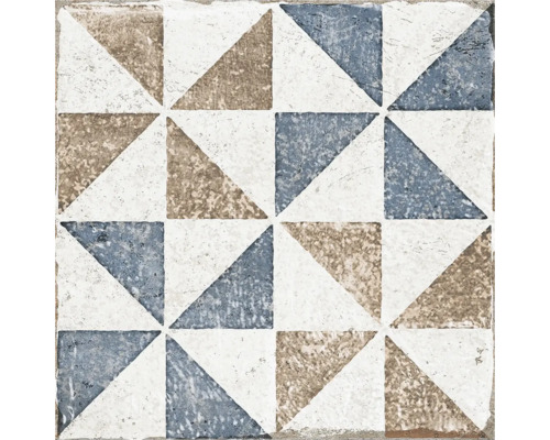 Kakelmönster med trianglar i olika färger