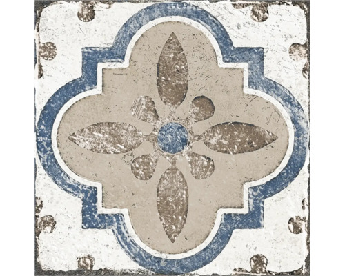 Dekorativ keramisk platta med blommönster