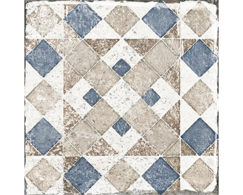 Kakelmönster med geometriska rutor i olika nyanser