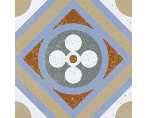 Dekorativ golvplatta med geometriskt mönster