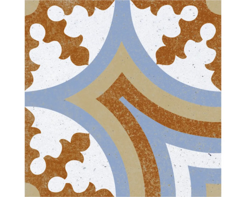 Dekorativ golvplatta med ornamentalt mönster