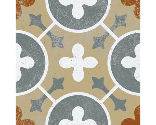 Dekorativ golvplatta med geometriskt mönster