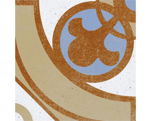 Dekorativ golvplatta med blommönster