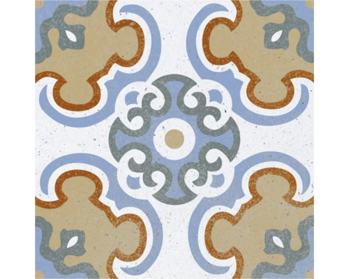 Dekorativ golvplatta med blommönster