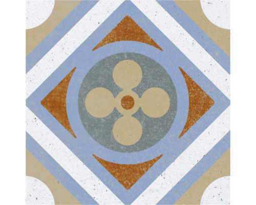 Dekorativ golvplatta med geometriskt mönster