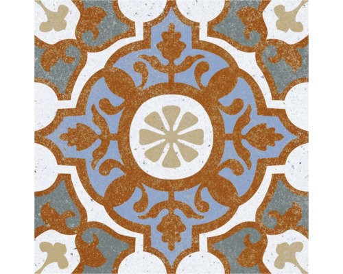 Dekorativ golvplatta med blommönster