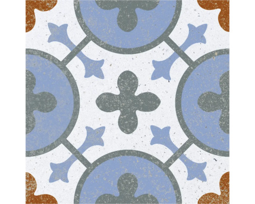 Dekorativ golvplatta med ornamentalt mönster