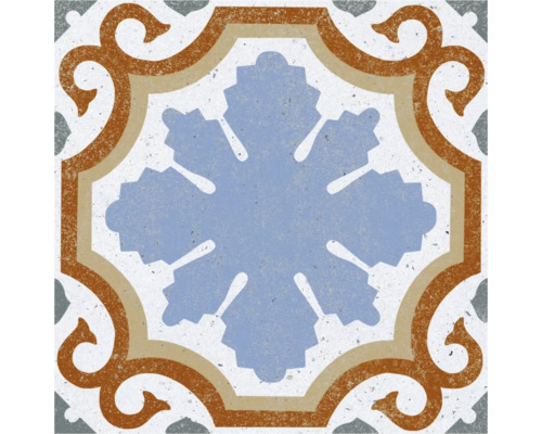 Dekorativ golvplatta med blommönster