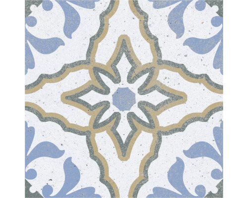 Dekorativ golvplatta med blomstermönster