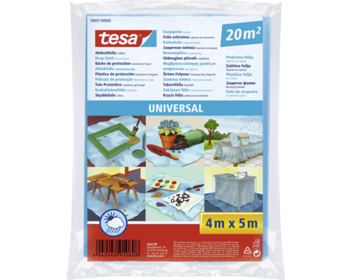Tesa täckfolie Universal, 4 meter gånger 5 meter, 20 kvadratmeter