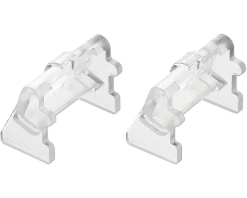 Hyllistklämmor ELFA för lutande hylla transparent 2-pack 608650