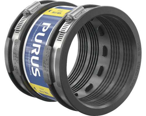 Gummikoppling PURUS passar alla spillvattenrör svart EPDM/rostfritt stål 100-116 mm ljuddämpande 3106987 Gummikoppling PURUS passar alla spillvattenrör svart EPDM/rostfritt stål 100-116 mm ljuddämpande 3106987