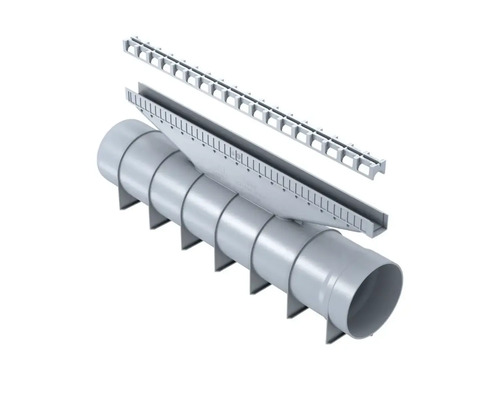 Dräneringsrör med dräneringsränna och galler