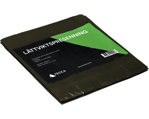 Lättviktspresenning TECCA 80 g/m² grön med öljetter ca. 3,6x5,4 m Lättviktspresenning med förstärkta kanter