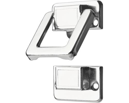 Möbelhandtag av metall med triangulär dragflik