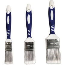 Tre målarpenslar i olika storlekar