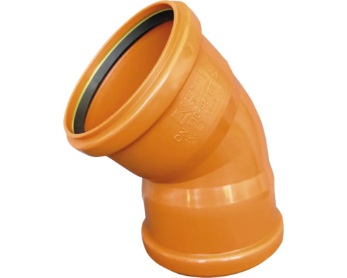 Markböj PP allmuffad ø110 mm 45°