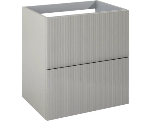 Tvättställsunderskåp JUNGBORN Nonus beige fume matt glasfront 2 lådor 60x63,5x45,8 cm