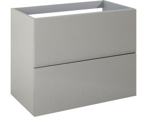 Tvättställsunderskåp JUNGBORN Nonus beige fume matt glasfront 2 lådor 80x63,5x45,8 cm