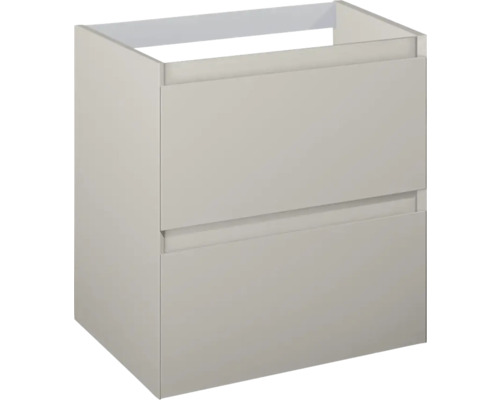 Tvättställsunderskåp JUNGBORN Decem beige fume matt MDF 2 lådor 60x63,5x45,8 cm