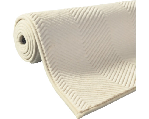 Rullad matta med sicksackmönster