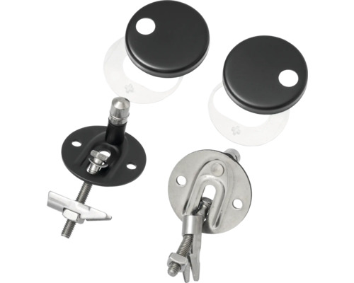 Monteringssats för en vägghängd toalett inklusive täckbrickor