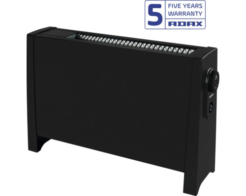 Golvradiator ADAX Vilje VG1120 WTB svart 2000 W 230 V bluetooth funktion WiFi IP20 8501487