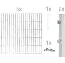 Stålnätspanel set ALBERTS med dubbla trådar 6/5/6 1000x160cm varmförzinkad