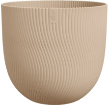 Beige blomkruka med vågig textur