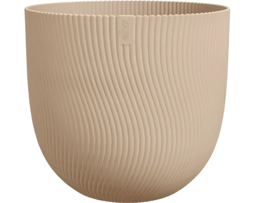 Beige blomkruka med vågig textur