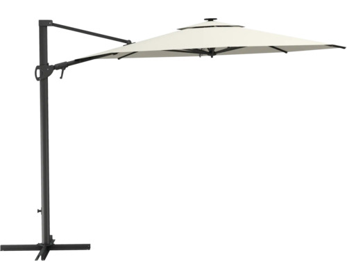 Hängparasoll SOLUNA LED 300x300cm beige