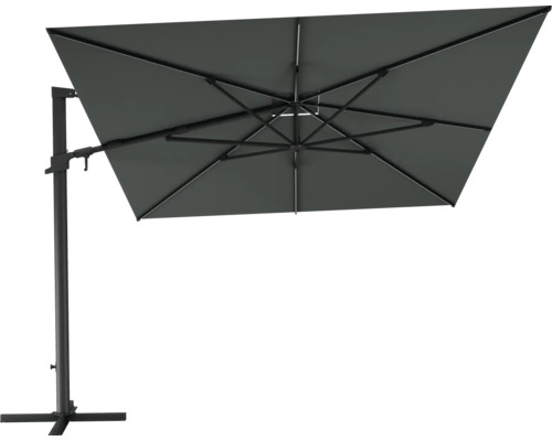 Rektangulärt hängparasoll med fot