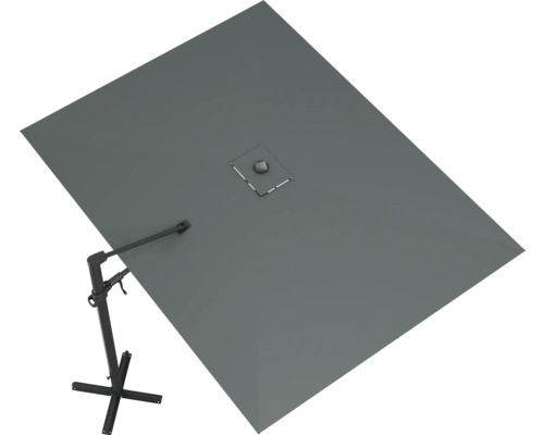 Rektangulärt hängparasoll med fot