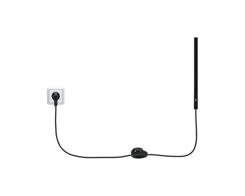 Golvlampa med kontakt, kabel och fotbrytare