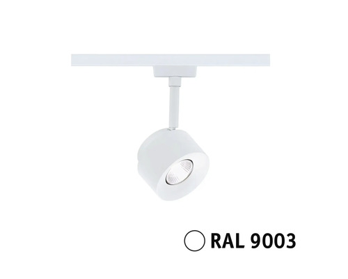 Vit LED-spotlight för skenmontering